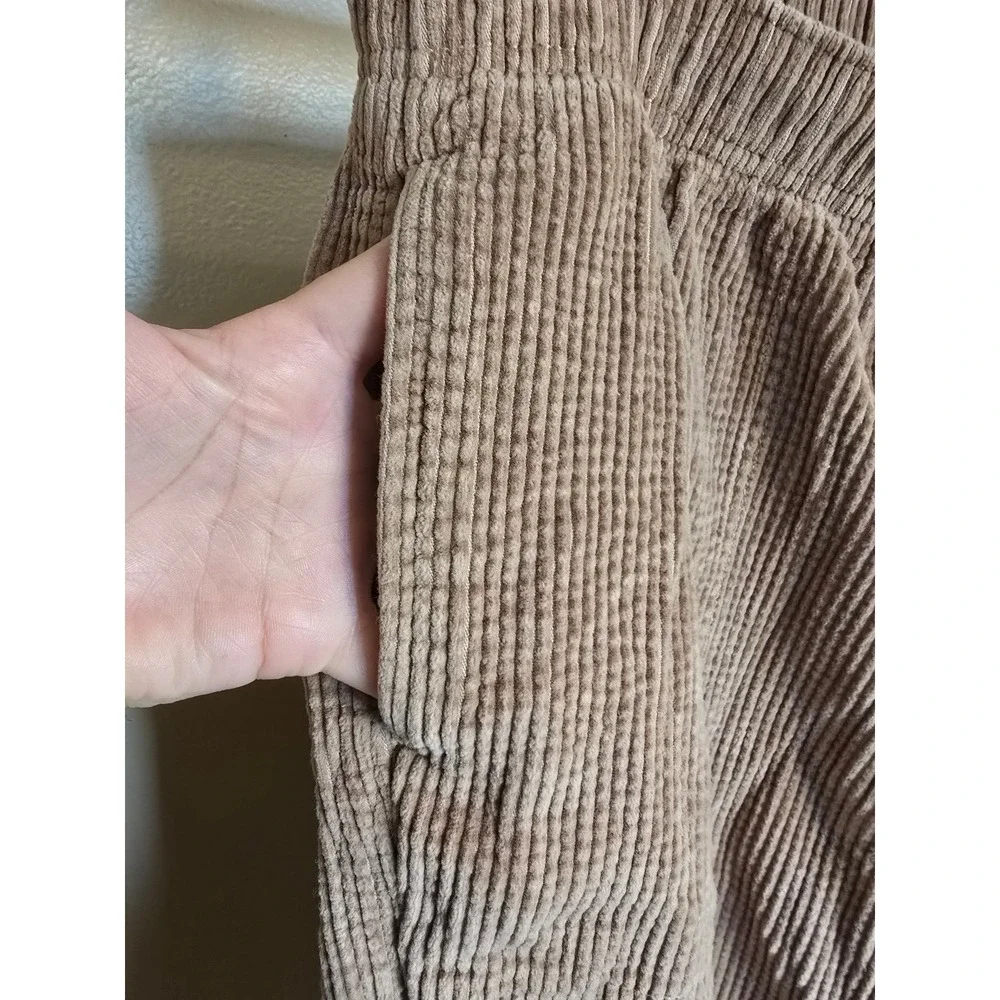Aerie‎ corduroy drawstring pants in tan women's size small free shipping
